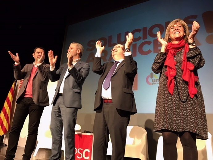Xavier Amor, Jaume Collboni, Miquel Iceta i Núria Marín, PSC