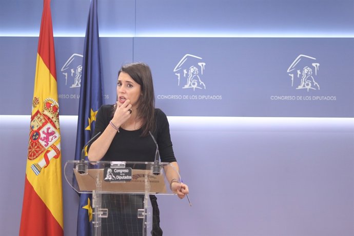 Roda de premsa d'Irene Montero al Congrés