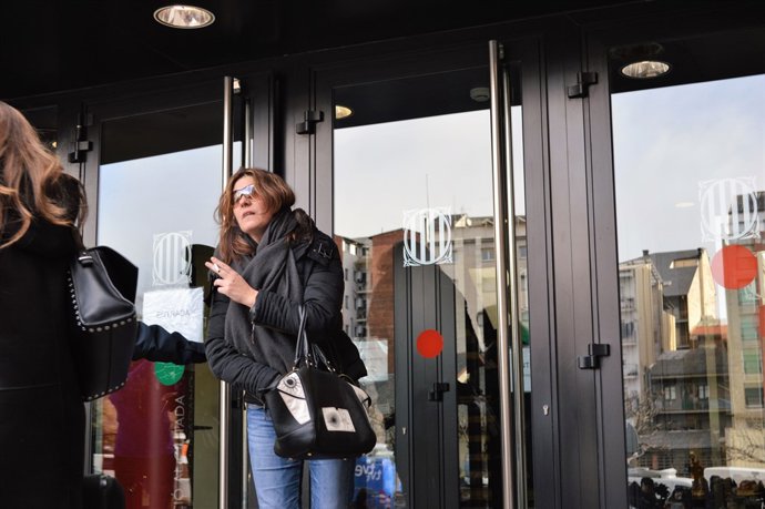 Marga Garau, després de declarar al jutjat de La Seu d'Urgell