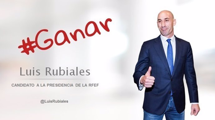 Imagen de campaña de Luis Rubiales para la presidencia de RFEF