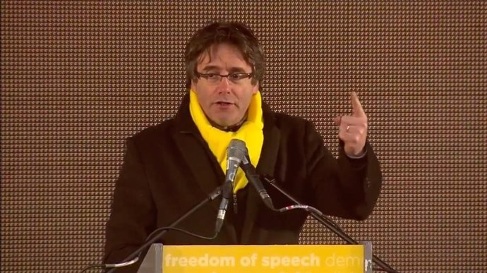 Puigdemont parla després de la manifestació a Brussel·les