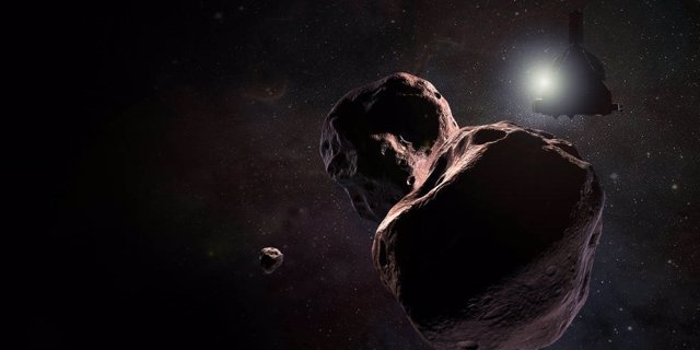 Recreación de la visita de New Horizons a MU69