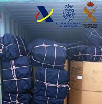 Intervenidos 520 kilos de cocaína en un contenedor en el puerto en València valorados en más de 18 millones
