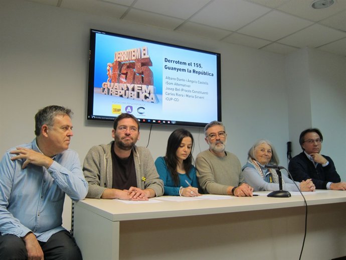 Roda de premsa de la CUP, Som Alternativa i Procés Constituent             