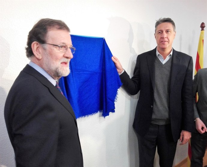 Mariano Rajoy i Xavier García Albiol inauguren un local del PP a Badalona)