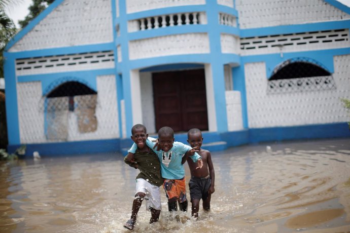 Zona inundada por el huracán 'Irma' en Haití