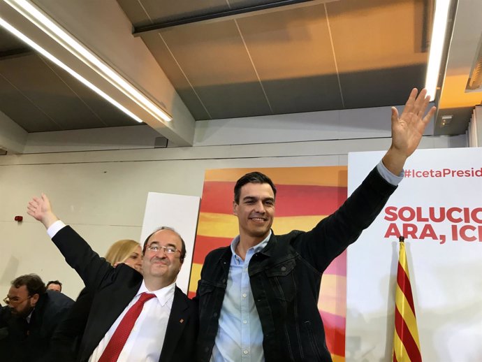 Miquel Iceta (PSC) y Pedro Sánchez (PSOE) 