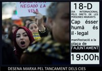 Colectivos sociales llaman a manifestarse en València el 18 de diciembre por el cierre del CIE
