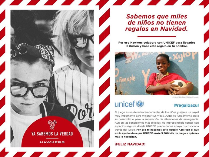 Hawkers lanza una campaña solidaria en Navidad para concienciar sobre los derech