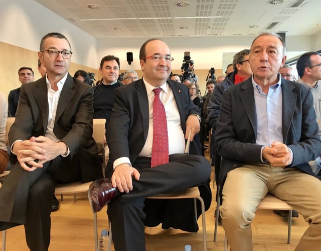 Jordi Terrades, Miquel Iceta, Antoni Poveda, PSC