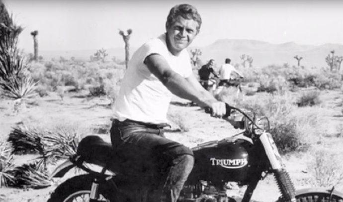 Steve McQueen en moto
