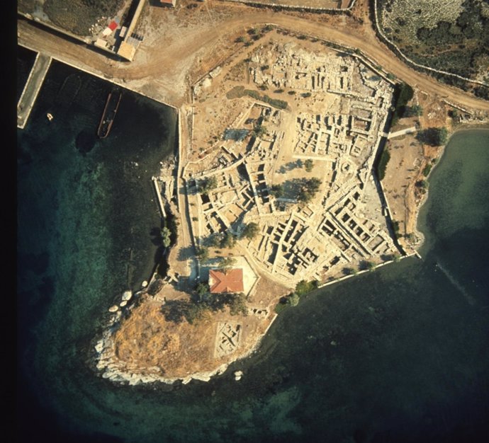 Excavación del sitio de Ayia Irini en la isla de Kea