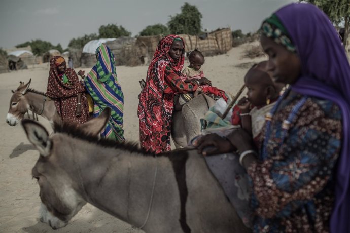 Mujeres desplazadas en Chad