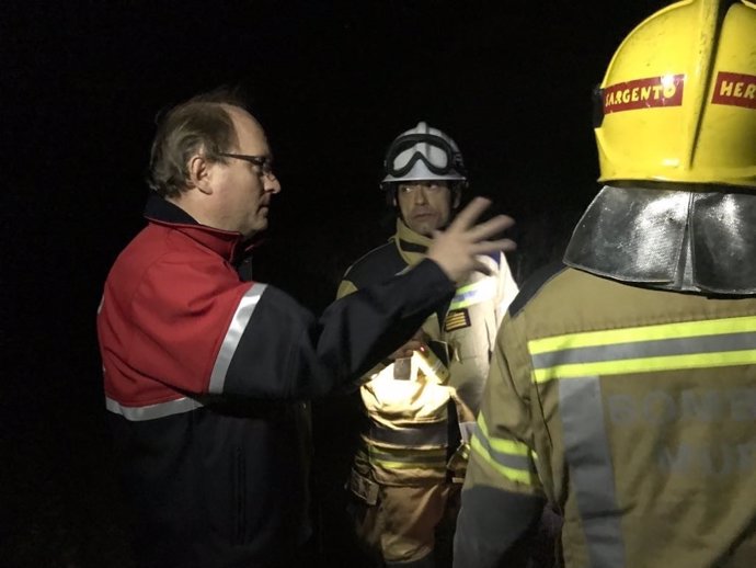 Imagen del dispositivo en el incendio en el Puerto del Garruchal