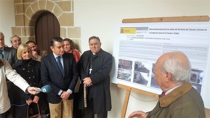 Antonio Sanz en la inauguración de nuevas dependencias de la Cartuja en Jerez