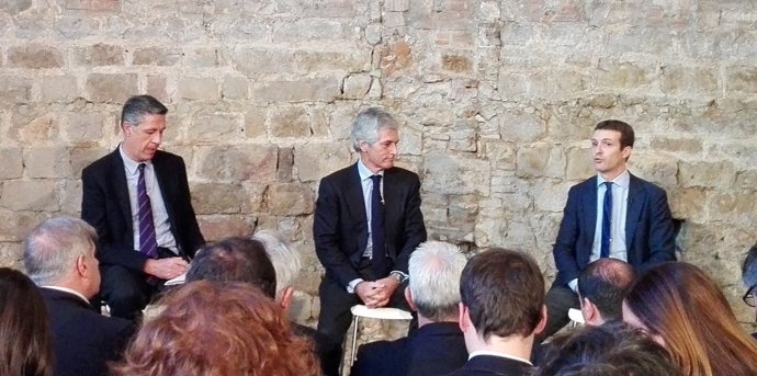 Xavier García Albiol, Adolfo Suárez Illana, Pablo Casado (PP)