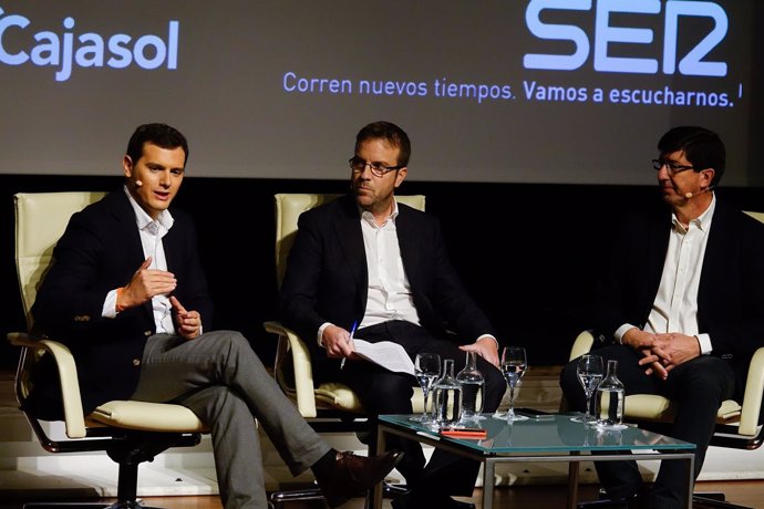 Albert Rivera y Juan Marín, hoy en Sevilla