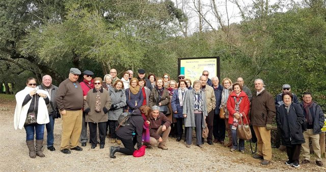 Los alumnos de la Cátedra Intergeneracional de la UCO en el Parque Natural