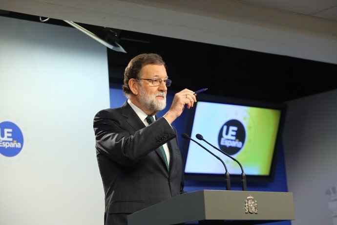 Roda de premsa de Rajoy després de la Cimera de l'Euro a Brussel·les