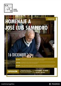 Chamberí estrena este sábado una placa en los jardines de José Luis Sampedro y una sala de exposiciones con su nombre