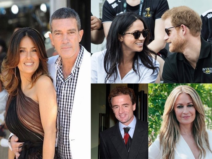 Salma Hyek y Antonio Banderas, Harry y Meghan y Lecquio y Olvido Hormigos