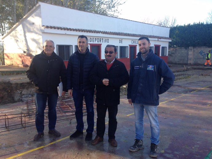 Visita de la Diputación de Jaén a obras en Chilluévar