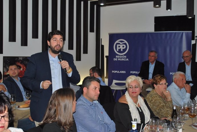 El presidente del Partido Popular de la Región de Murcia, Fernando López Miras