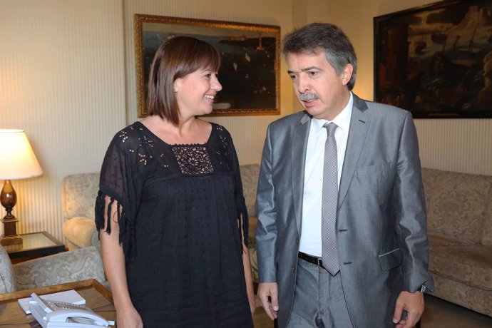 Francina Armengol y Xavier Pericay en una imagen de archivo