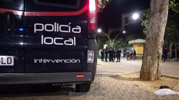 Policía Local Sevilla en el desarrollo del dispositivo