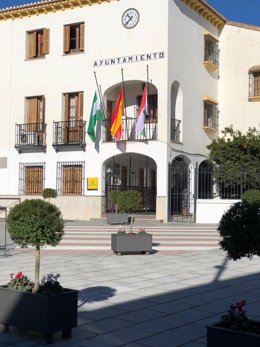 Banderas a media asta en Fuente Vaqueros (Granada)