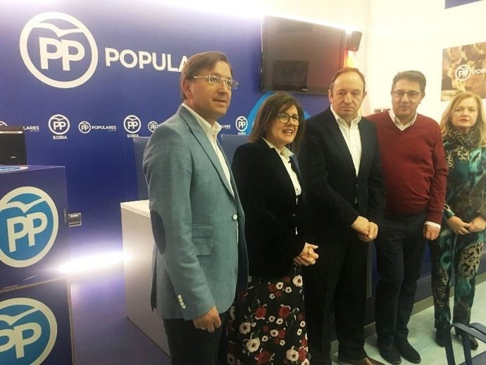 Soria.- Pedro Sanz, durant la seva visita a Soria