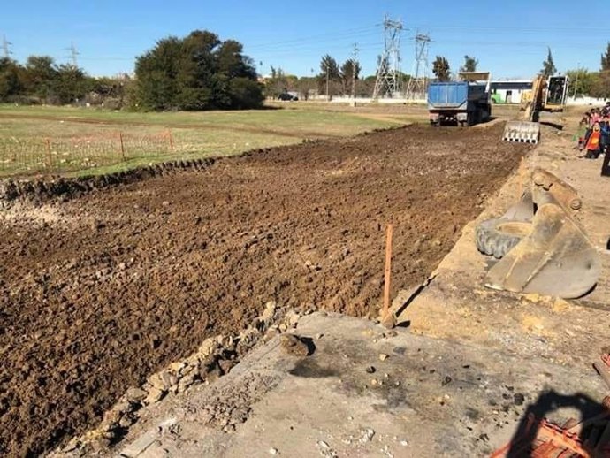 Obras del nuevo acceso al barrio de Torreblanca