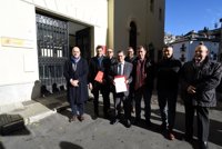Alcaldes de Almería, Granada y Jaén protestan ante el Ministerio de Energía por el eje Caparacena-Vera