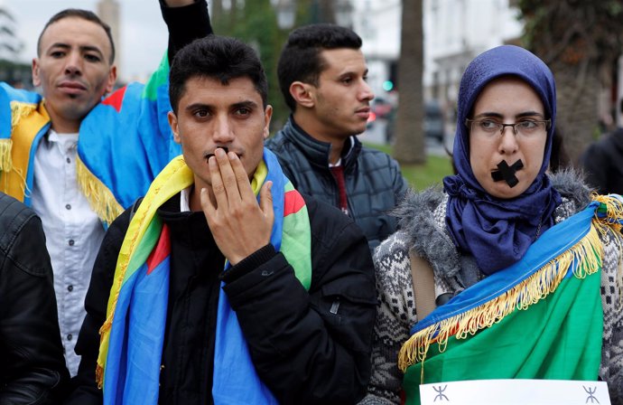 Protestas en defensa del idioma bereber