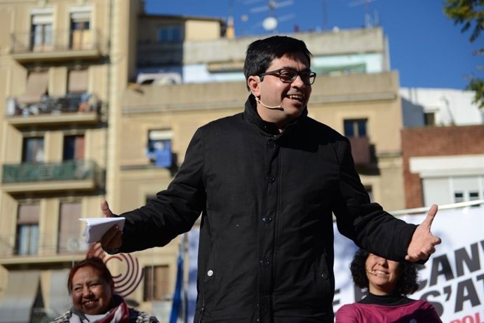 Gerardo Pisarello en un acte de campanya