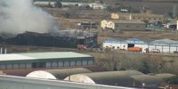 Controlado el incendio de un almacén de frutas en Alfaro (La Rioja)