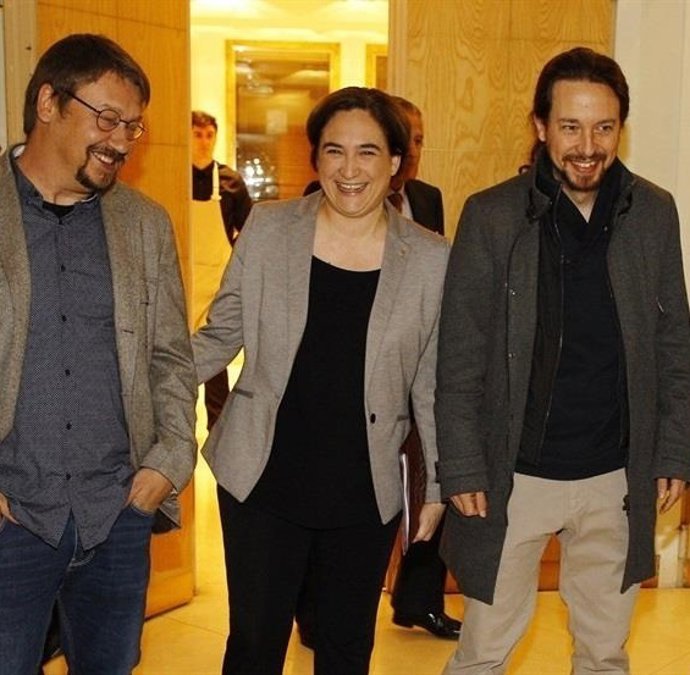 Pablo Iglesias, Xavier Domènech i Ada Colau