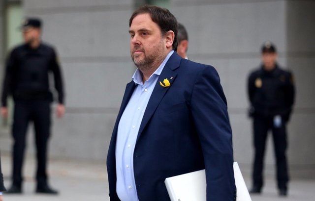 Junqueras llega a la Audiencia Nacional para declarar por rebelión