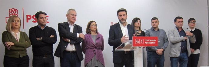 RUEDA DE PRENSA PSOE CON JOAQUÍN LÓPEZ AL FRENTE    