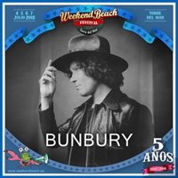 Bunbury actuará en el quinto aniversario del Weekend Beach Festival de Torre del Mar