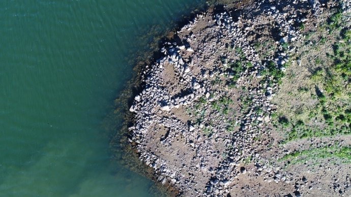 Vista aérea del asentamiento íbero en Sierra Boyera