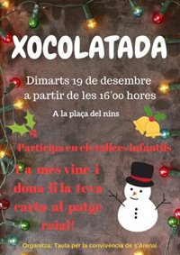 La plaça dels Nins acoge este martes una chocolatada y talleres infantiles con motivo de las fiestas navideñas