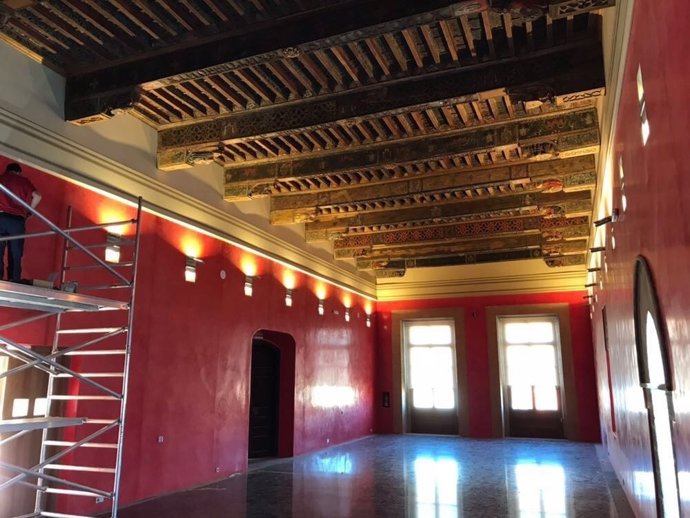 Techumbre del Salón Tanto Monta de la Catedral de Huesca