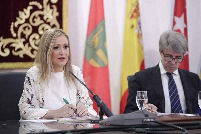 Cifuentes y Ángel Garrido en rueda de prensa en Parla