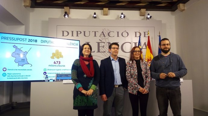 Pérez, Rodríguez, Amigó y Jaramillo presentan el presupuesto de Diputación 2018 