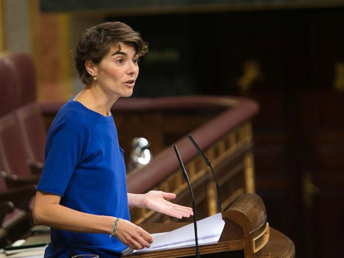 La diputada de Unidos Podemos Rosa Martínez, en el Pleno del Congreso