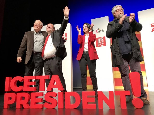 Josep Borrell, Miquel Iceta, Eva Granados y Antonio Balmón