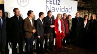 Rajoy y Cifuentes intercambian cumplidos en la cena navideña del PP de Madrid, con un mensaje común: "España unida"