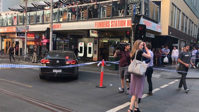 Imágenes posteriores a un atropello ocurrido en Melbourne