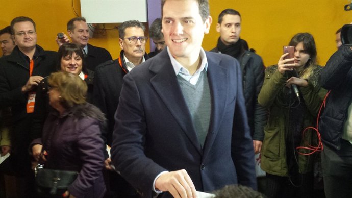 Albert Rivera (Cs) vota en les eleccions catalanes 2017